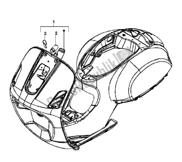 Tutte le parti per il Contactslot Houder del Piaggio LX 2V Touring 25 KM H 50 2000 - 2010