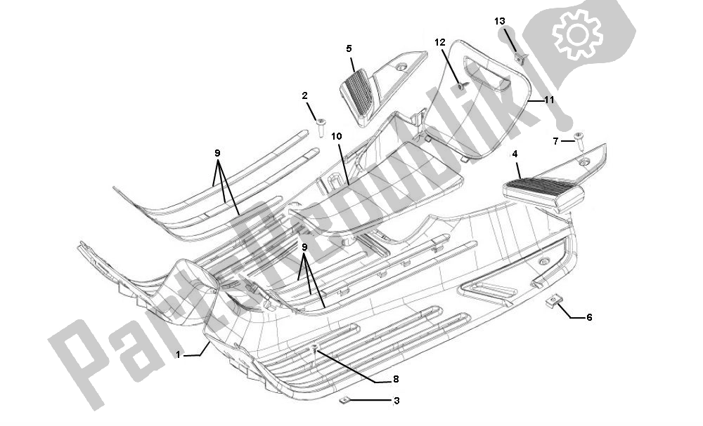 Toutes les pièces pour le Marchepied du Piaggio LX 2V Touring 25 KM H 50 2000 - 2010