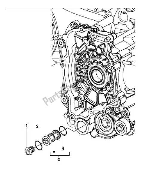 All parts for the Oil Filter of the Piaggio LX 4V 45 KM 50 2000 - 2010