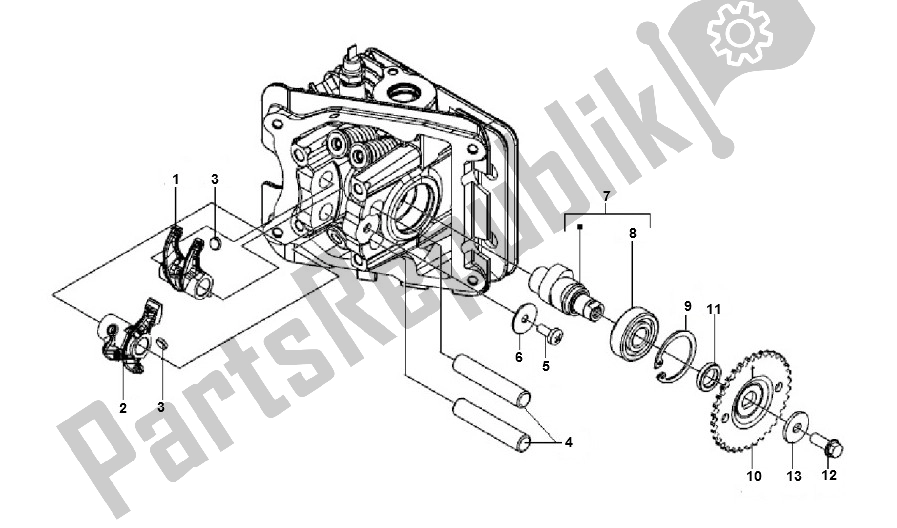 Toutes les pièces pour le Arbre à Cames du Piaggio LX 4V Touring 45 KM H 50 2000 - 2010