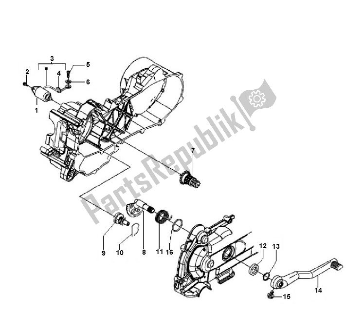 Toutes les pièces pour le Startdelen du Piaggio LX 4V Touring 45 KM H 50 2000 - 2010