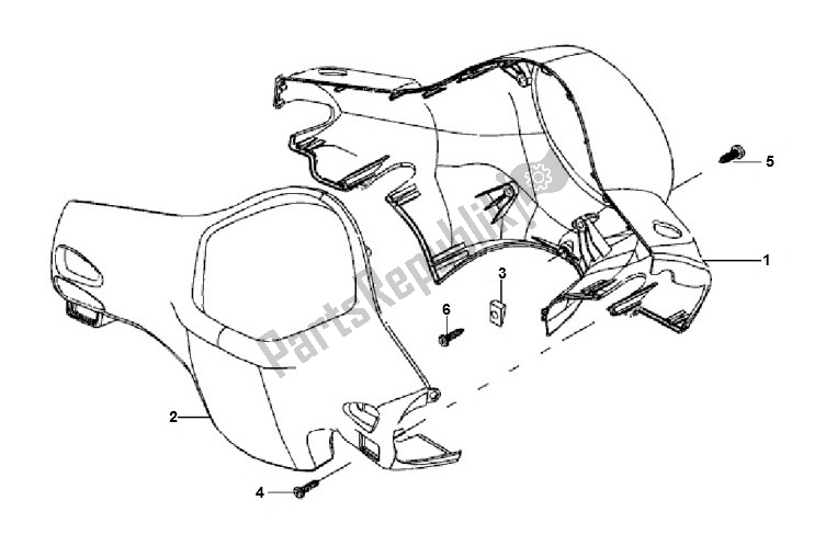 All parts for the Stuurhuis of the Piaggio LX 4V Touring 45 KM H 50 2000 - 2010