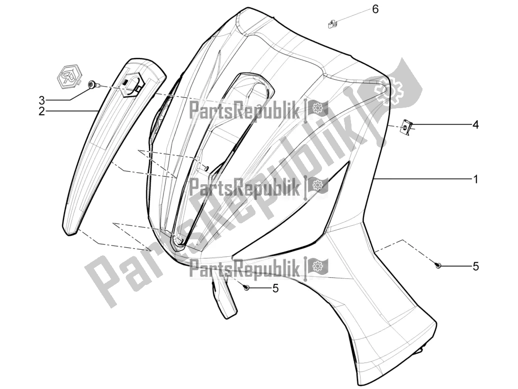 Todas las partes para Escudo Delantero de Piaggio Beverly 300 IE ABS 2016