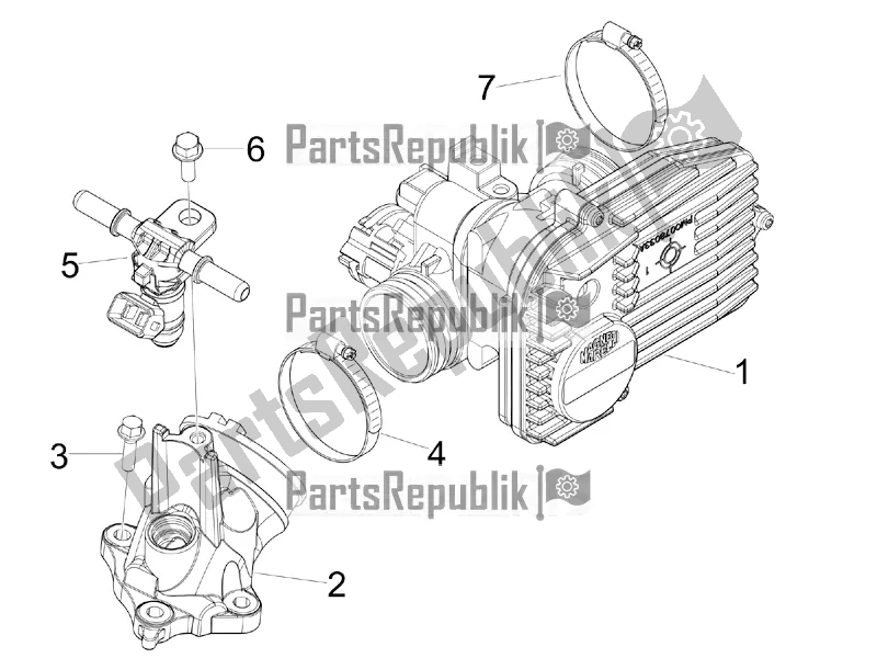Todas las partes para Throttle Body - Injector - Induction Joint de Piaggio Beverly 300 IE ABS 2016