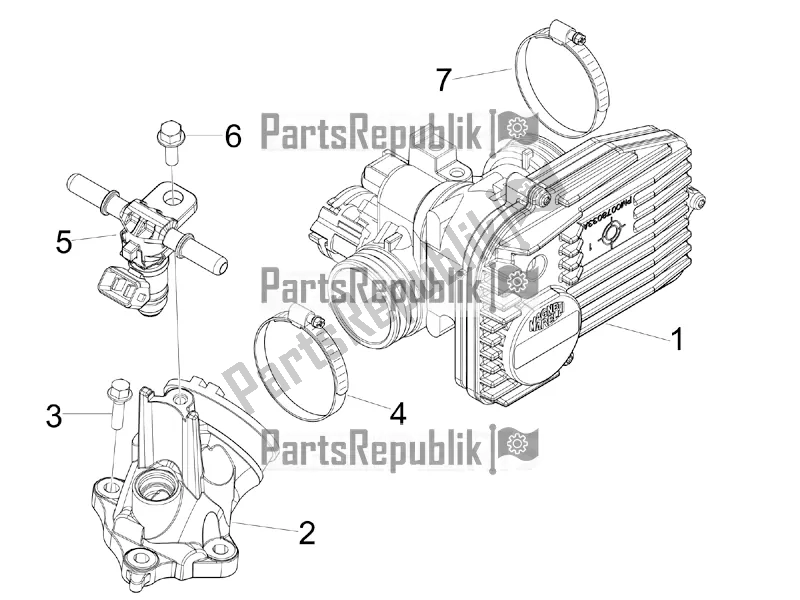 All parts for the Throttle Body - Injector - Induction Joint of the Piaggio Beverly 300 IE ABS 2016