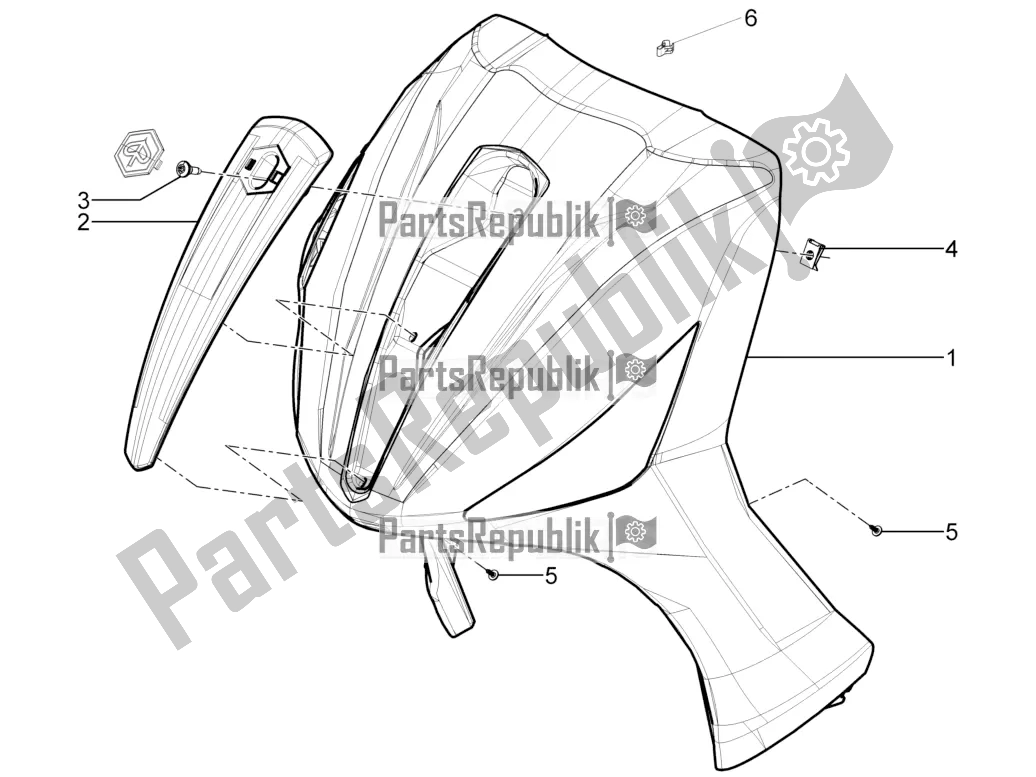 Toutes les pièces pour le Bouclier Avant du Piaggio Beverly 300 IE ABS 2017