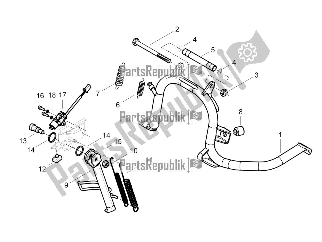 Todas las partes para Soporte / S de Piaggio Beverly 300 IE ABS 2017