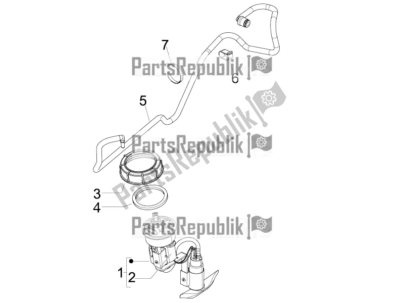 Toutes les pièces pour le Système D'alimentation du Piaggio Beverly 300 IE ABS 2017