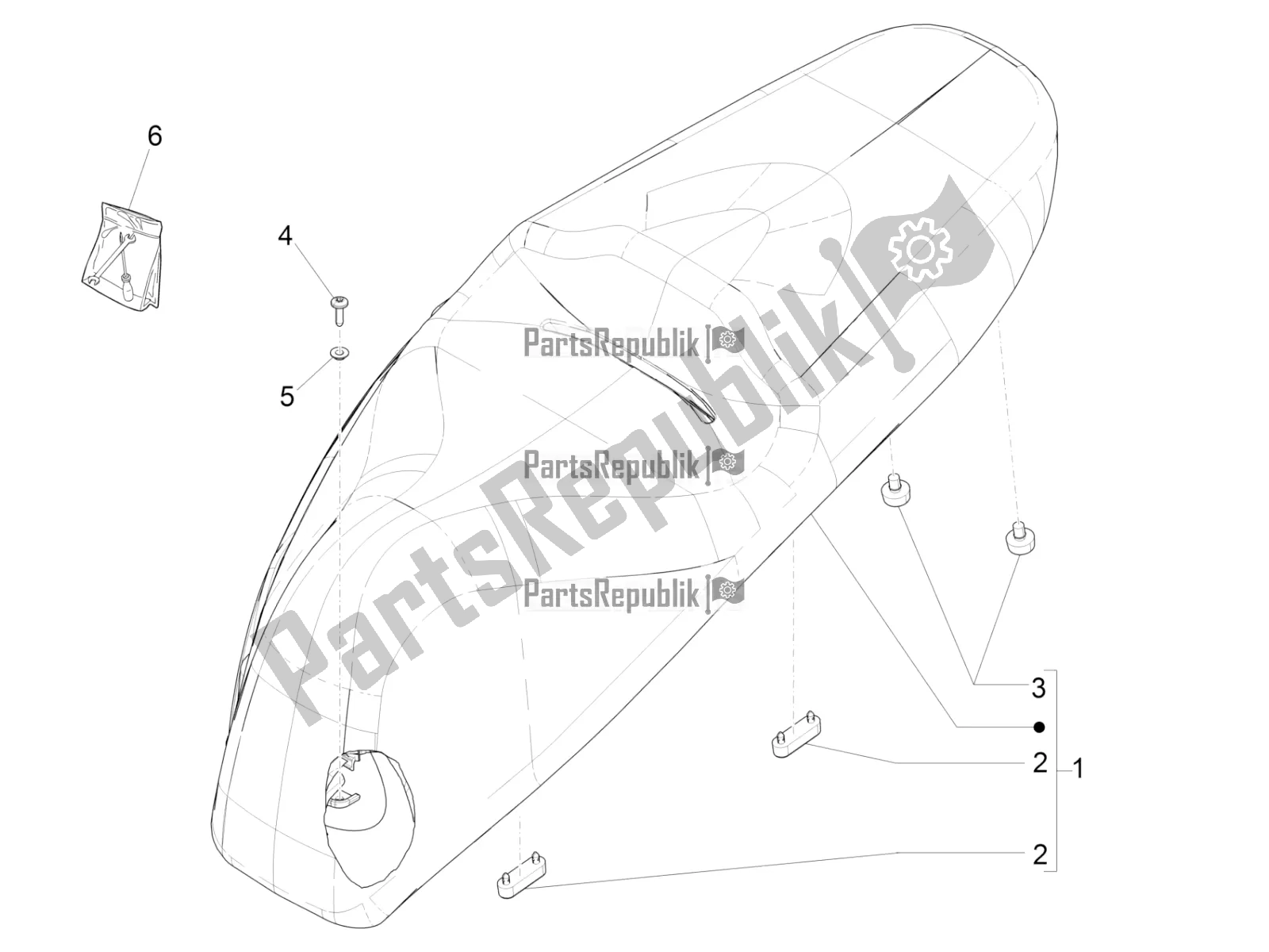 Toutes les pièces pour le Selle / Sièges du Piaggio Beverly 300 IE ABS 2018