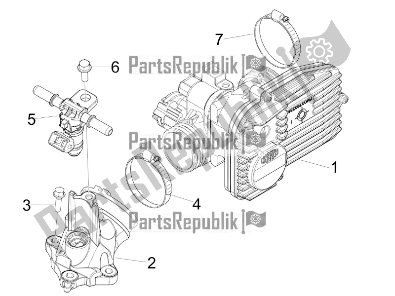 Todas las partes para Throttle Body - Injector - Induction Joint de Piaggio Beverly 300 IE ABS 2018