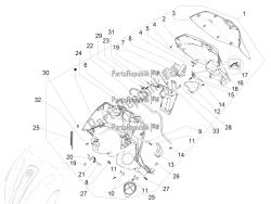 vano portaoggetti anteriore - pannello di protezione per le ginocchia