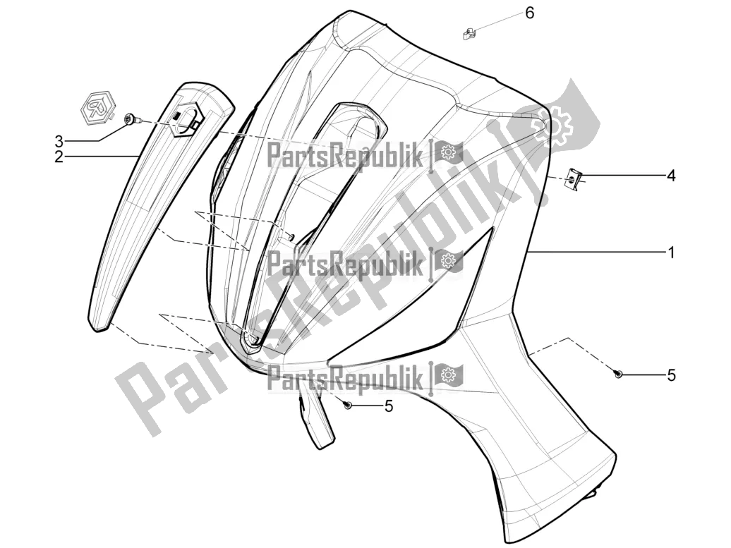 Toutes les pièces pour le Bouclier Avant du Piaggio Beverly 300 IE ABS 2019