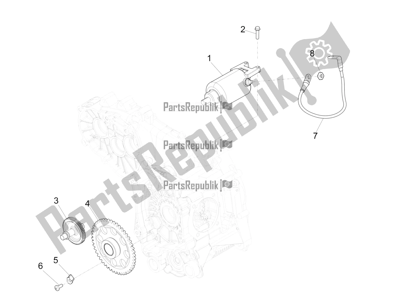 Todas las partes para Stater - Arranque Eléctrico de Piaggio Beverly 300 IE ABS 2019