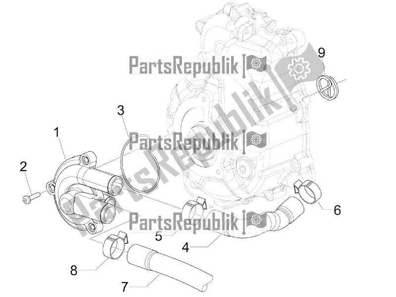 Todas las partes para Bomba De Enfriamiento de Piaggio Beverly 300 IE ABS 2020