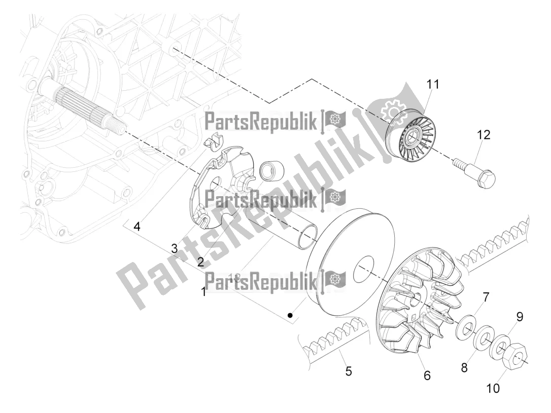 Todas las partes para Polea Motriz de Piaggio Beverly 300 IE ABS 2020