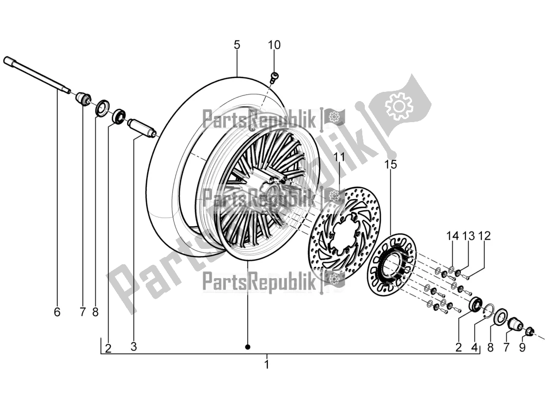 Wszystkie części do Przednie Ko? O Piaggio Beverly 300 IE ABS 2020