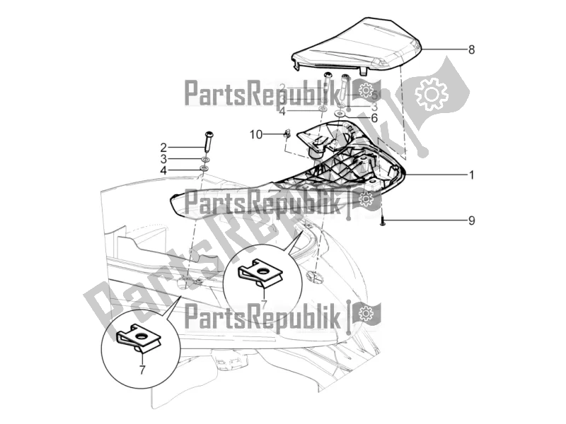 Todas as partes de Bagageiro Traseiro do Piaggio Beverly 300 IE ABS 2020