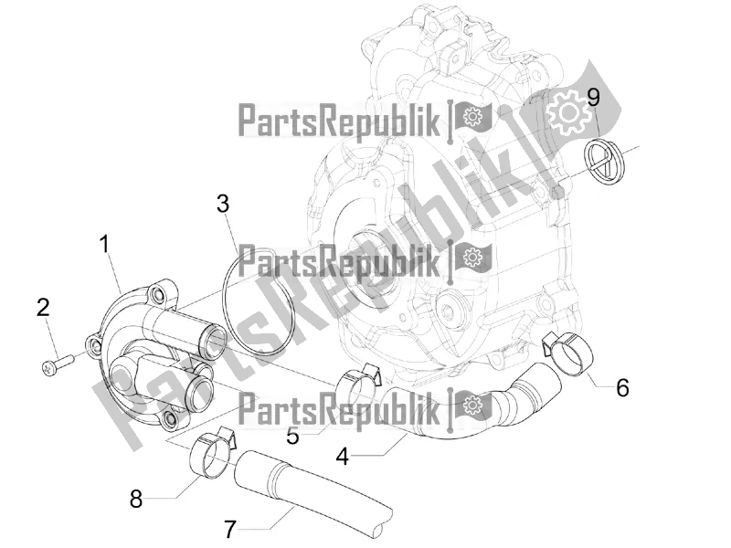 All parts for the Cooler Pump of the Piaggio Beverly 300 IE ABS Apac 2020