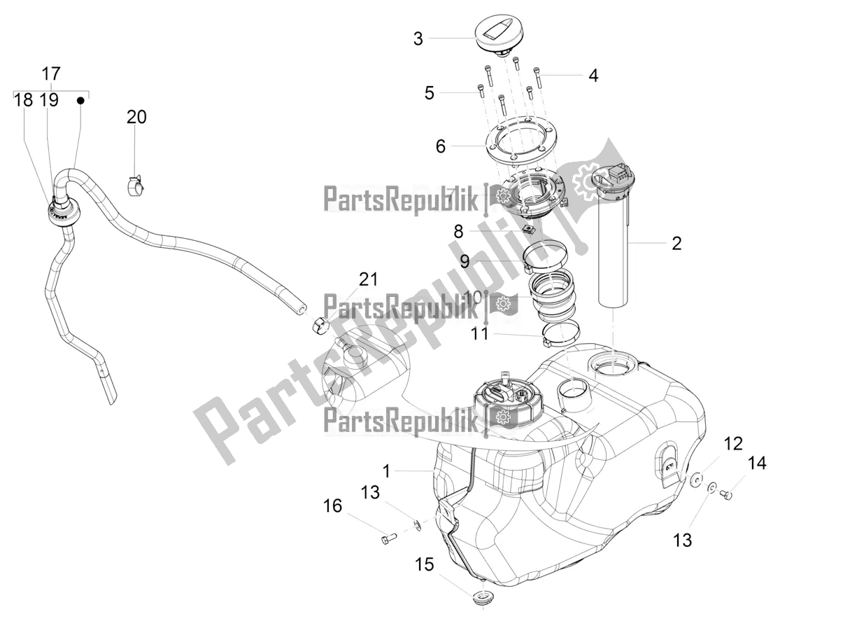 Toutes les pièces pour le Réservoir D'essence du Piaggio Beverly 300 IE ABS Apac 2020