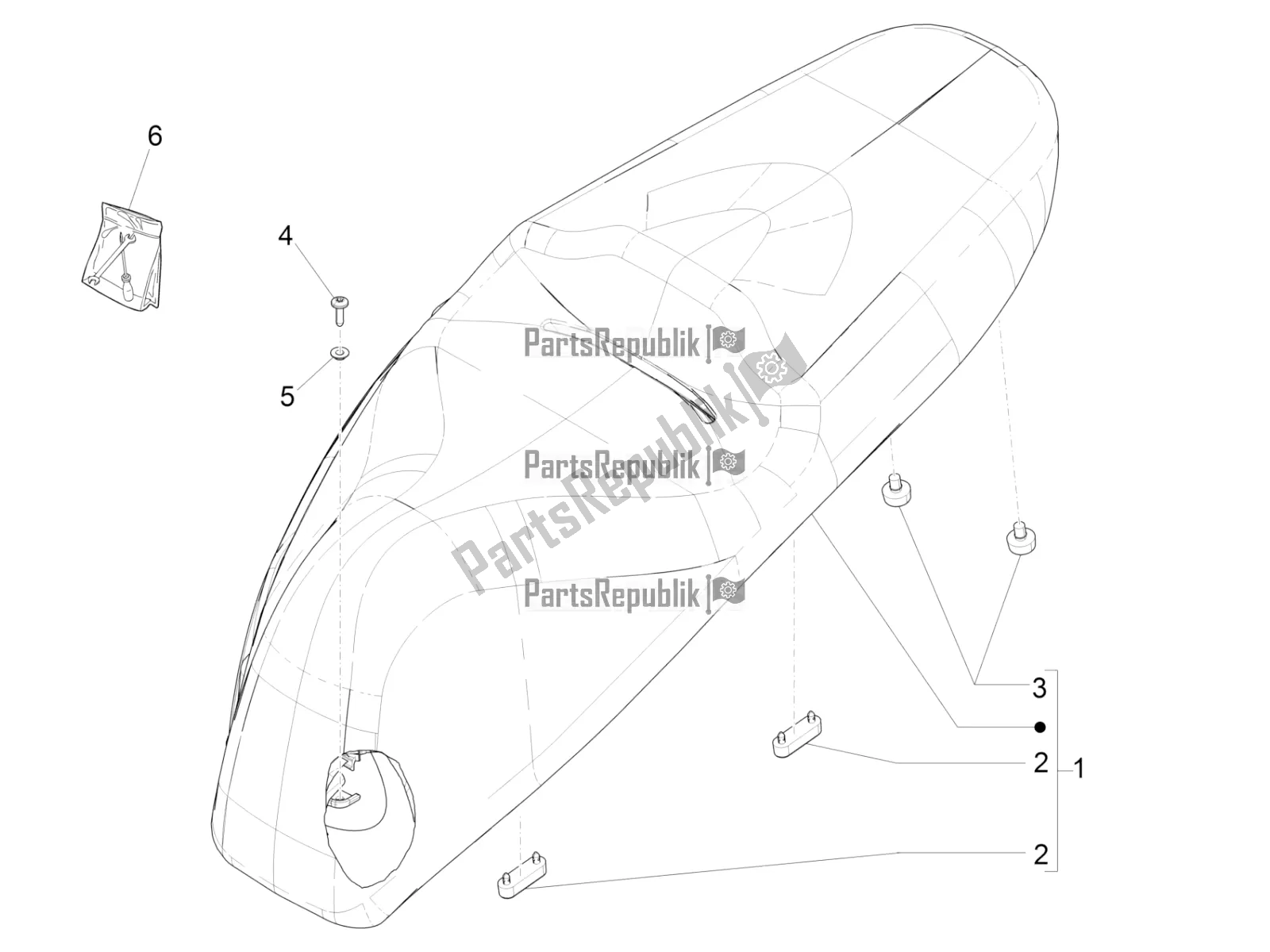 Toutes les pièces pour le Selle / Sièges du Piaggio Beverly 300 IE ABS Apac 2020