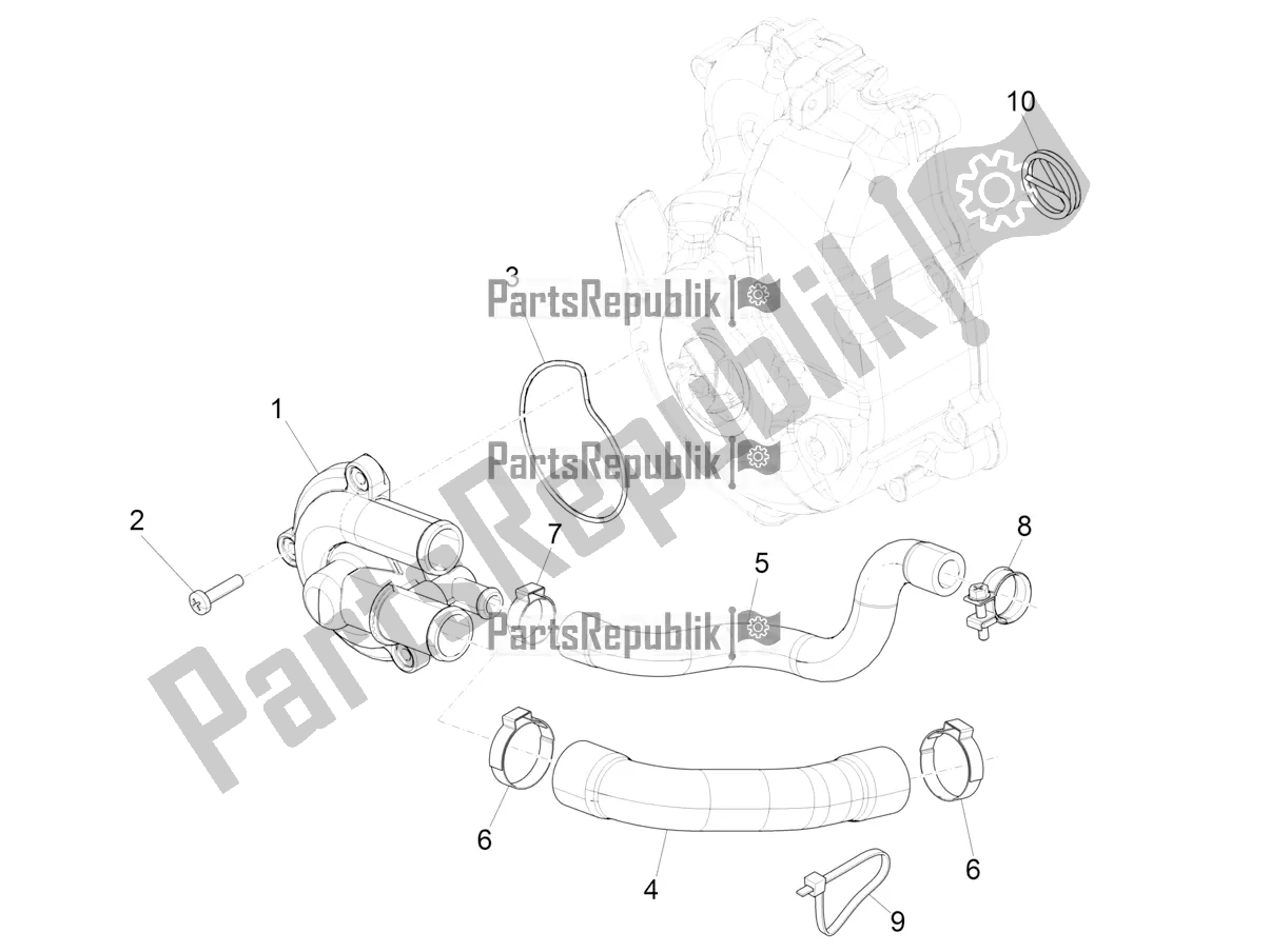 Todas las partes para Bomba De Enfriamiento de Piaggio Beverly 300 IE HPE ABS 2021