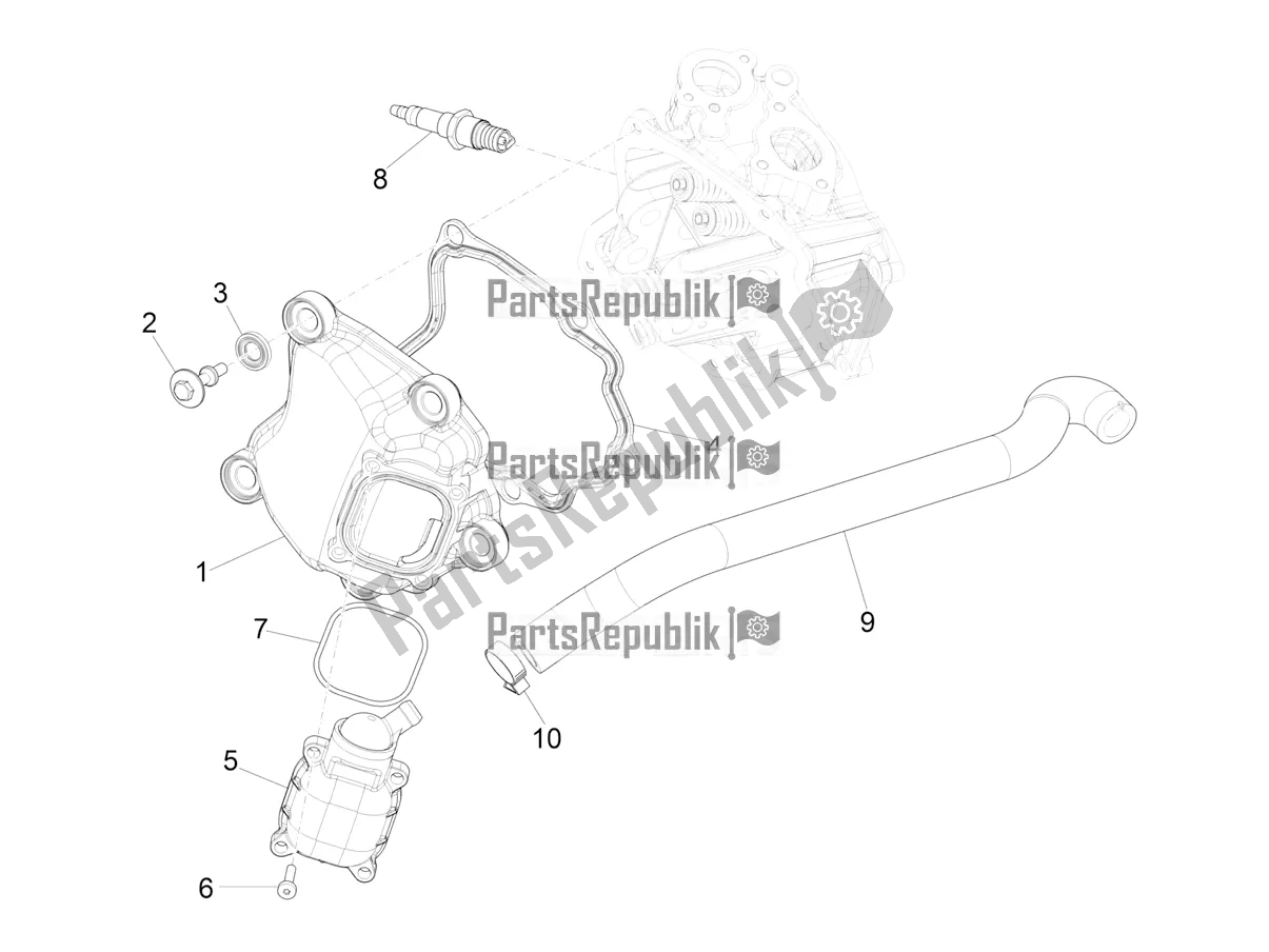 Todas las partes para Cubierta De Tapa De Cilindro de Piaggio Beverly 300 IE HPE ABS 2021