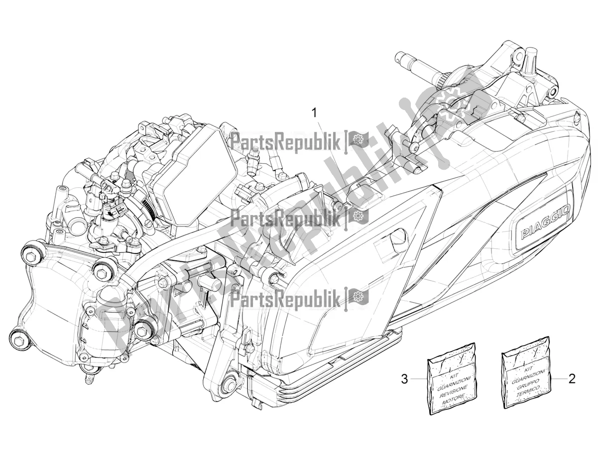 Todas las partes para Ensamblaje Del Motor de Piaggio Beverly 300 IE HPE ABS 2021