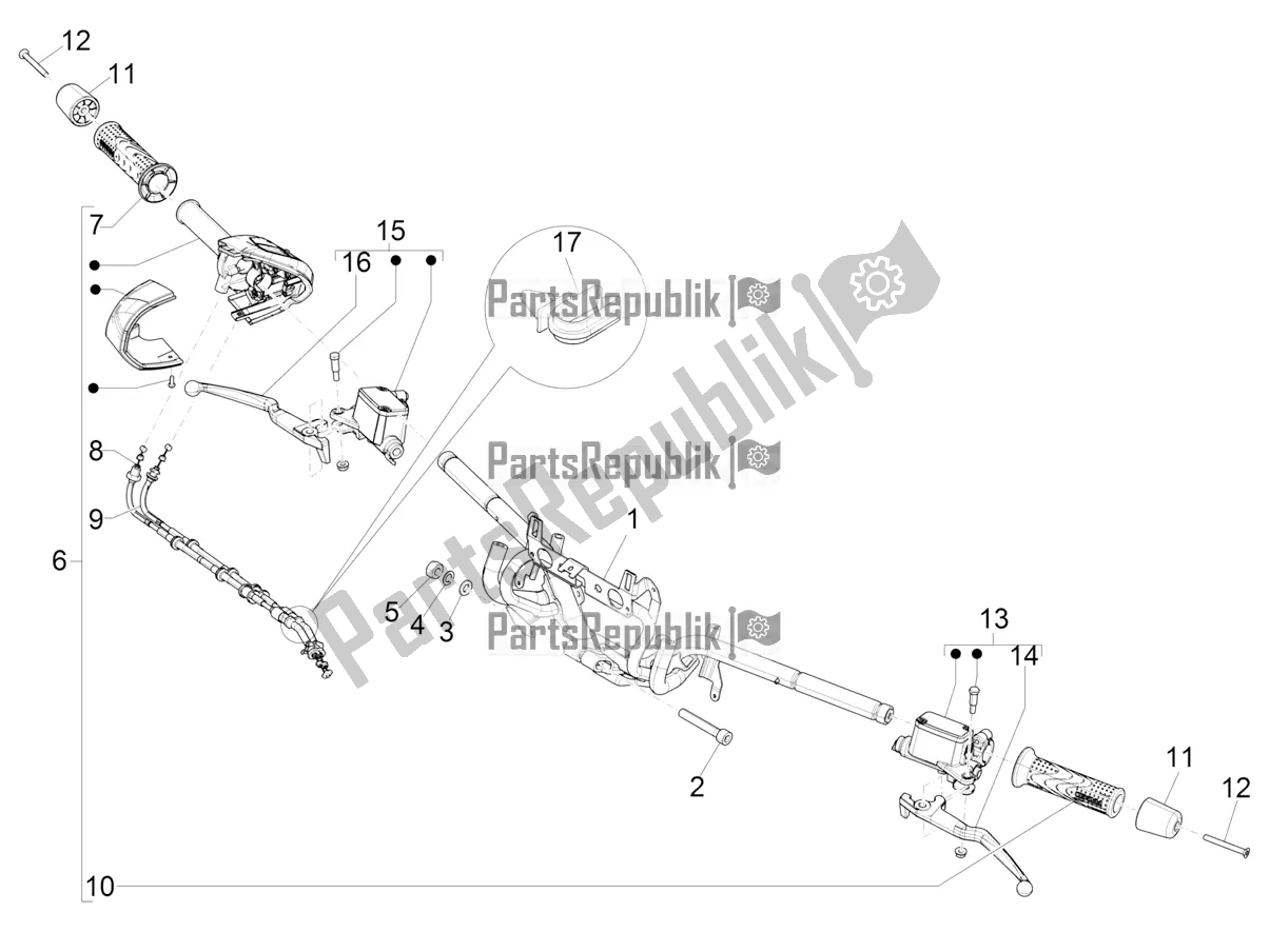 Todas las partes para Manillar - Master Cil. De Piaggio Beverly 300 IE HPE ABS 2021