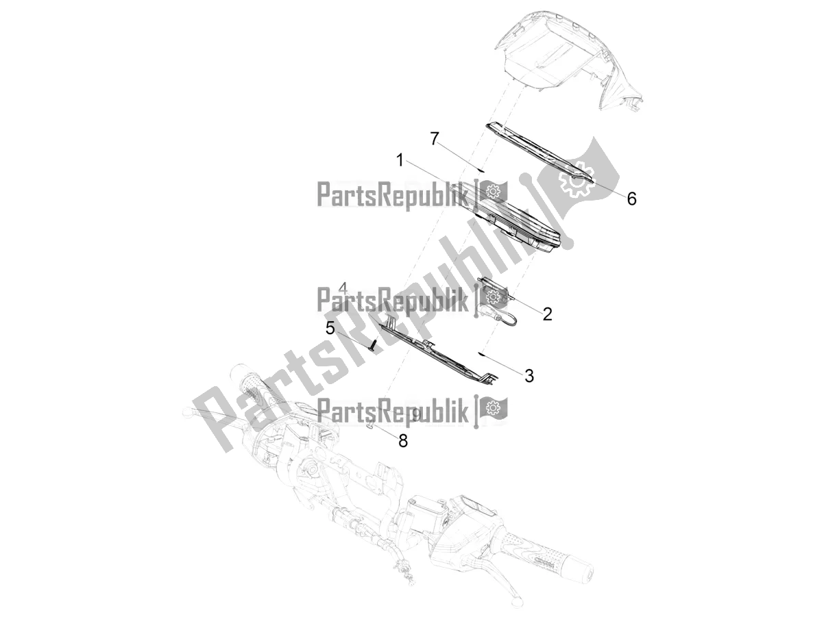 All parts for the Meter Combination - Cruscotto of the Piaggio Beverly 300 IE HPE ABS 2021