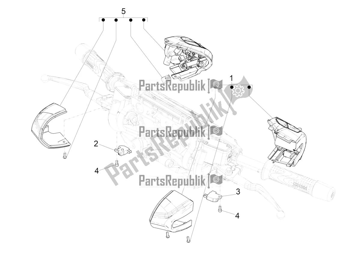 All parts for the Selectors - Switches - Buttons of the Piaggio Beverly 300 IE HPE ABS 2021