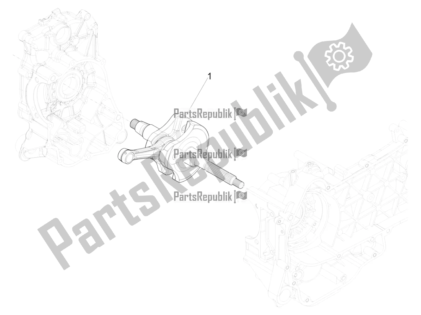 All parts for the Crankshaft of the Piaggio Beverly 300 IE HPE ABS 2022