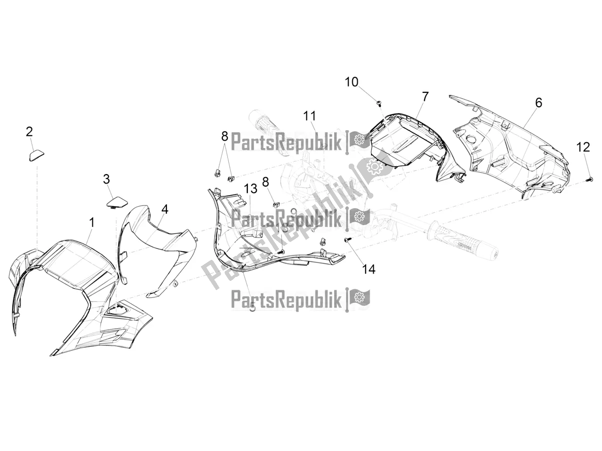 Todas las partes para Coberturas De Manillar de Piaggio Beverly 300 IE HPE ABS 2022