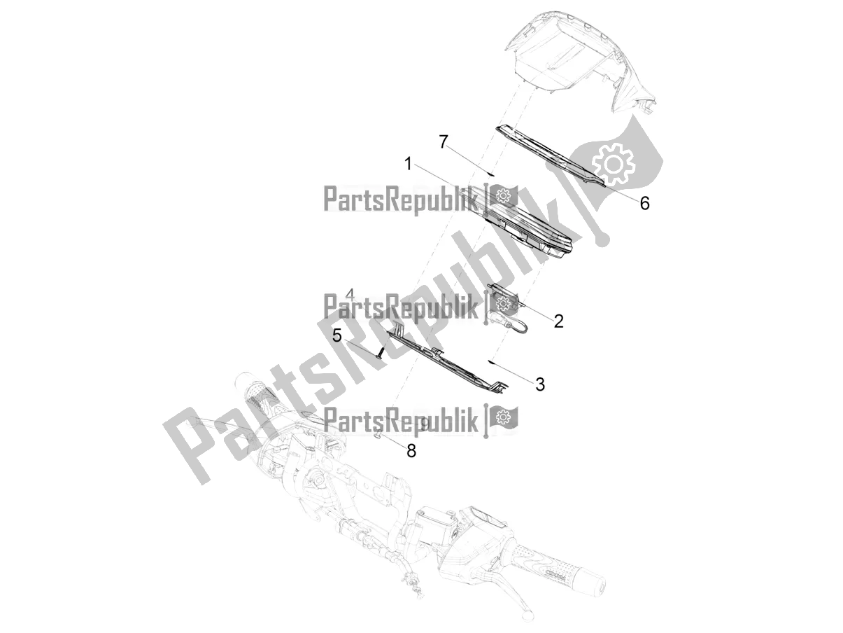 Todas las partes para Combinación De Medidor - Cruscotto de Piaggio Beverly 300 IE HPE ABS 2022