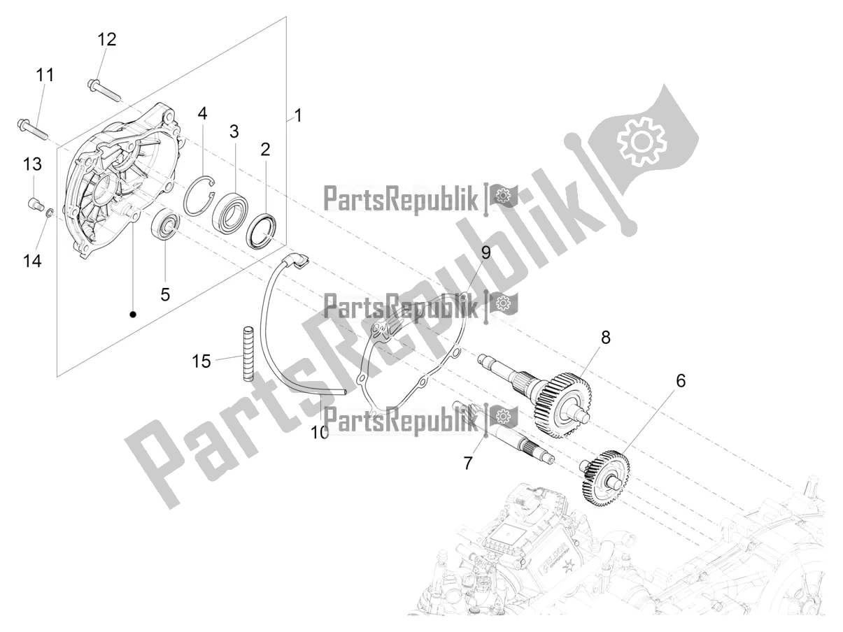 Todas las partes para Unidad De Reducción de Piaggio Beverly 300 IE HPE ABS 2022