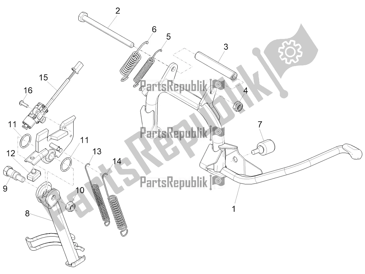 Todas las partes para Soporte / S de Piaggio Beverly 300 IE HPE ABS 2022