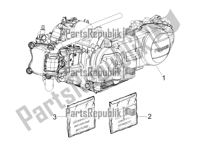 Toutes les pièces pour le Moteur, Assemblage du Piaggio Beverly 300 Rst/s 4V IE 2016