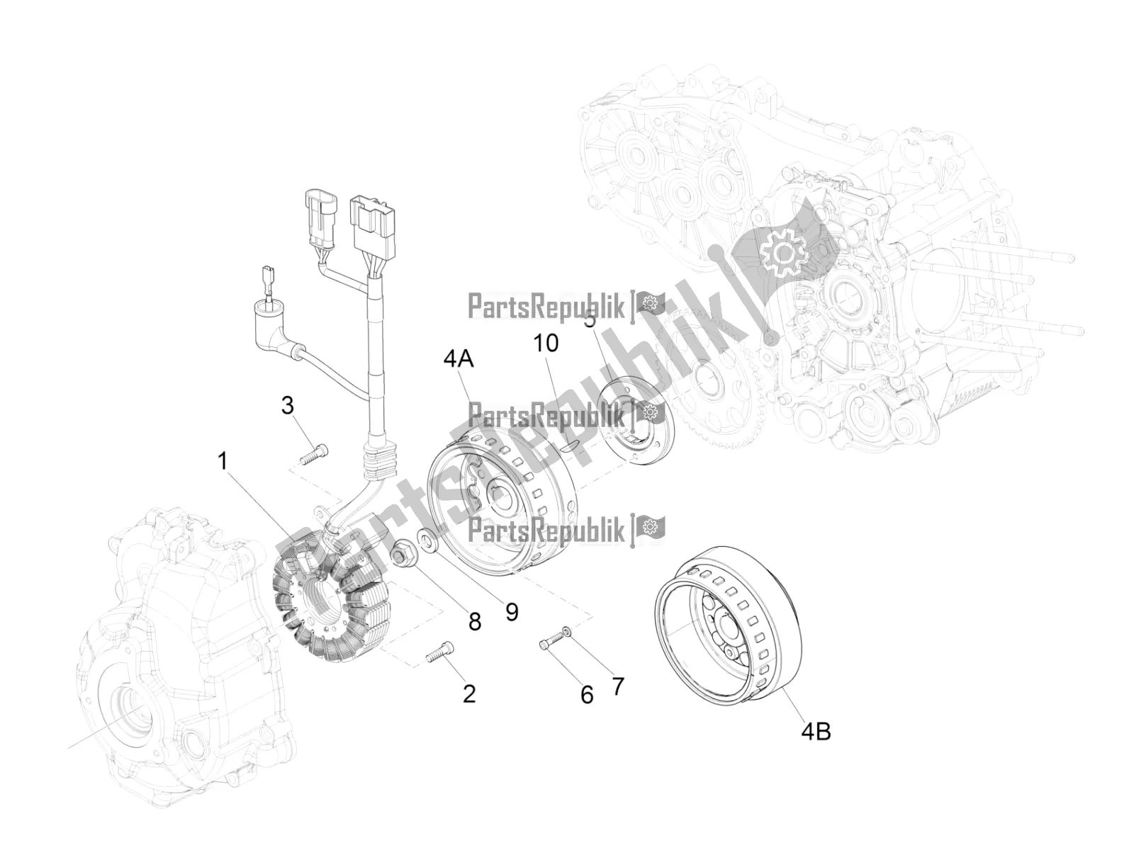 Todas as partes de Magneto Volante do Piaggio Beverly 300 Rst/s 4V IE 2016