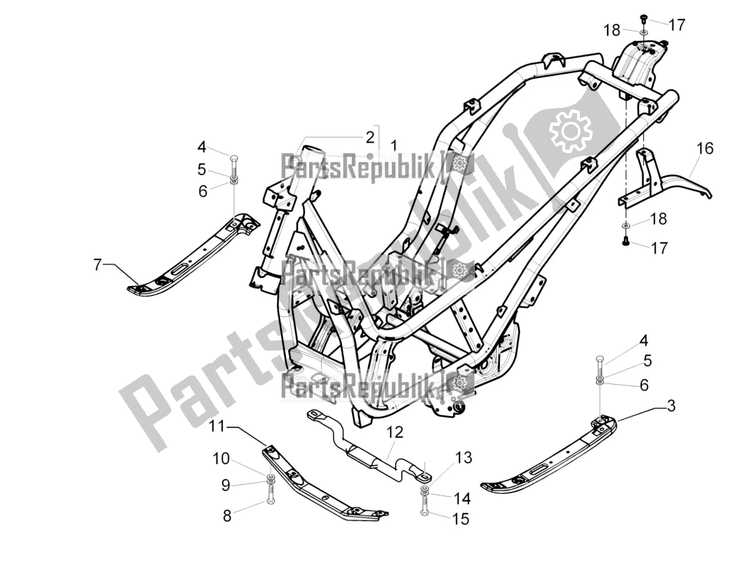 Alle onderdelen voor de Frame / Carrosserie van de Piaggio Beverly 300 Rst/s 4V IE 2016