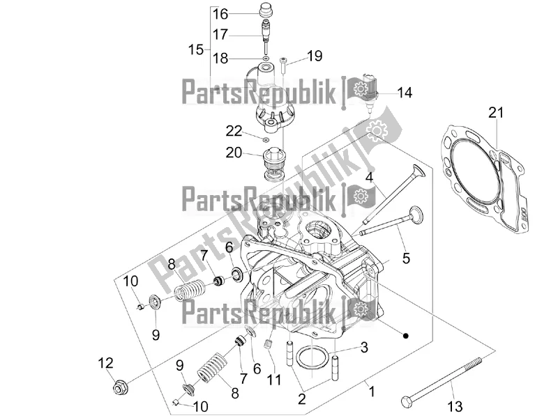 Tutte le parti per il Unità Principale - Valvola del Piaggio Beverly 300 Rst/s 4V IE 2016