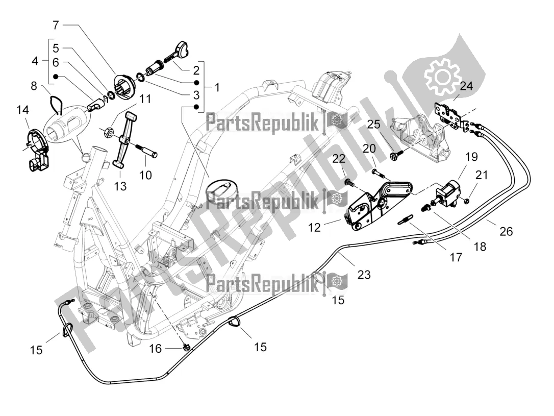 Toutes les pièces pour le Serrures du Piaggio Beverly 300 Rst/s 4V IE 2016