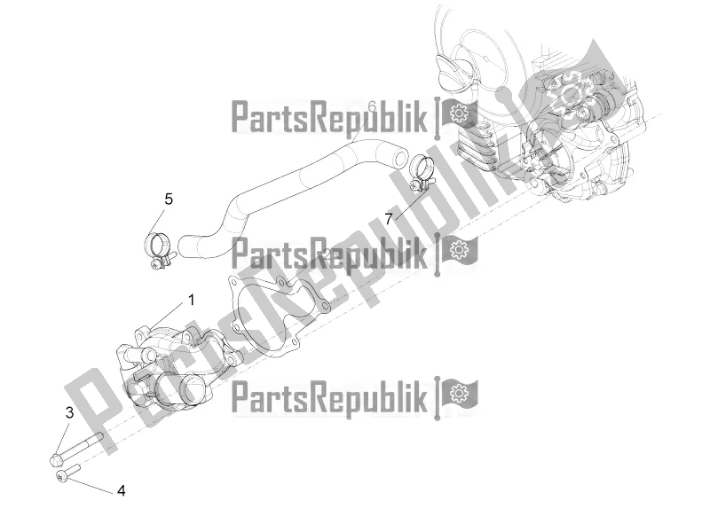 Toutes les pièces pour le Pompe De Refroidissement du Piaggio Beverly 350 4T 4V IE Sport Touring 2016