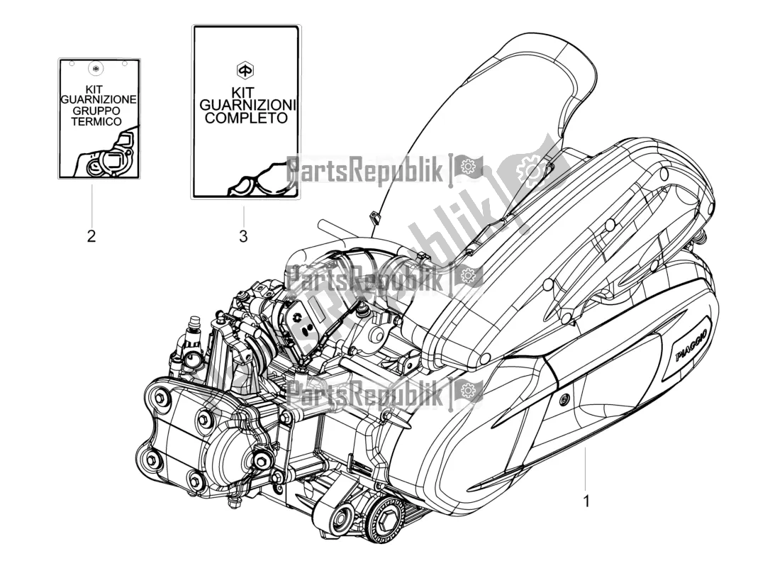 Todas las partes para Ensamblaje Del Motor de Piaggio Beverly 350 4T 4V IE Sport Touring 2016