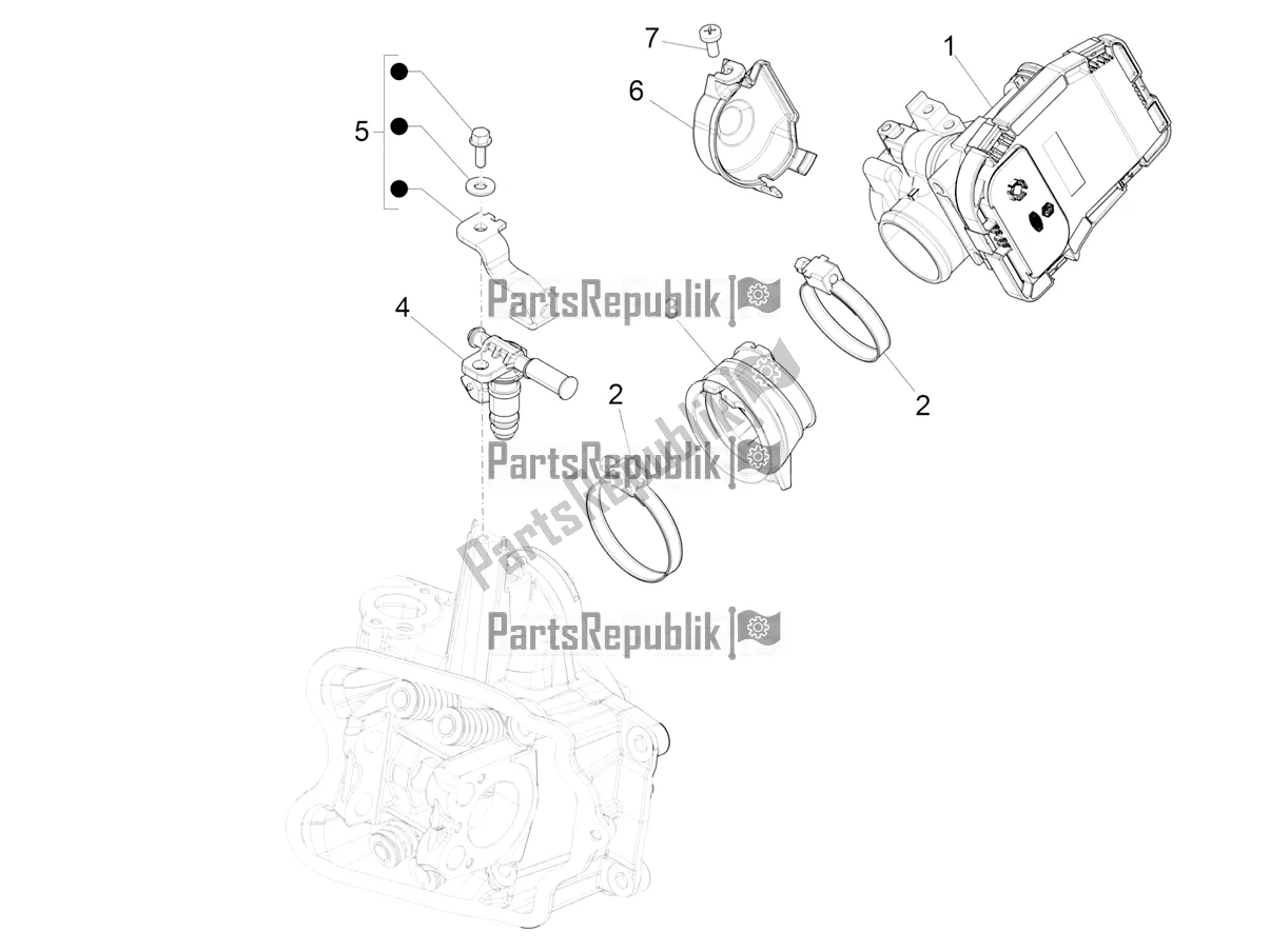 Toutes les pièces pour le Throttle Body - Injector - Induction Joint du Piaggio Beverly 350 4T 4V IE Sport Touring 2016