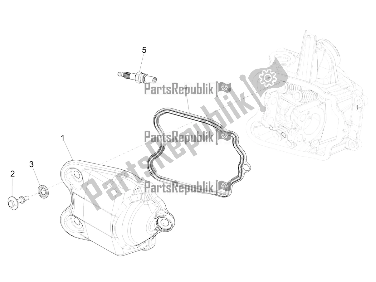 Toutes les pièces pour le Le Couvre-culasse du Piaggio Beverly 350 4V IE 2017