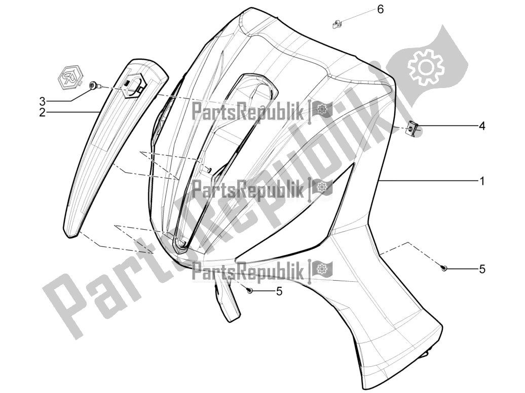 Toutes les pièces pour le Bouclier Avant du Piaggio Beverly 350 4V IE 2017