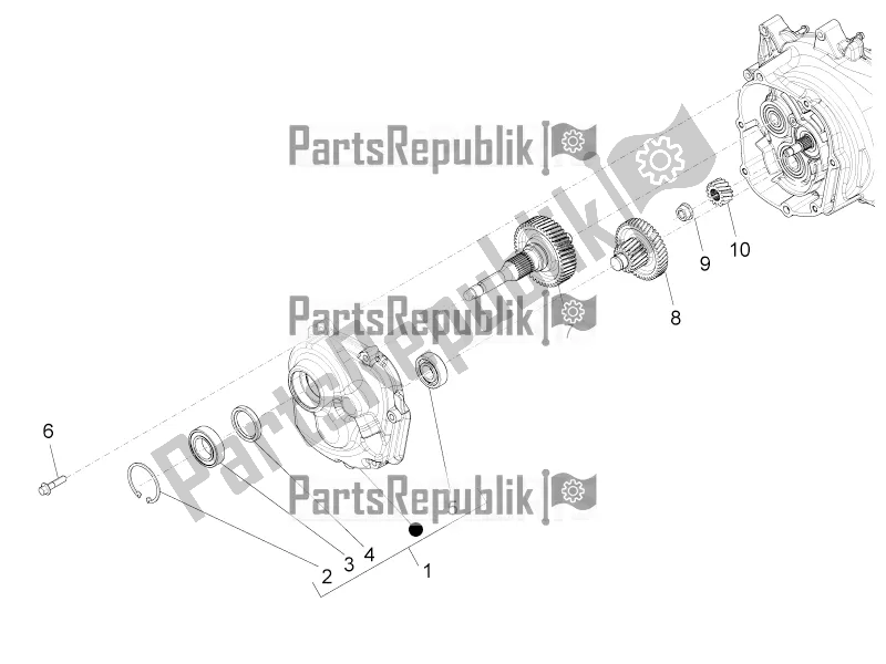 Tutte le parti per il Unità Di Riduzione del Piaggio Beverly 350 4V IE 2017