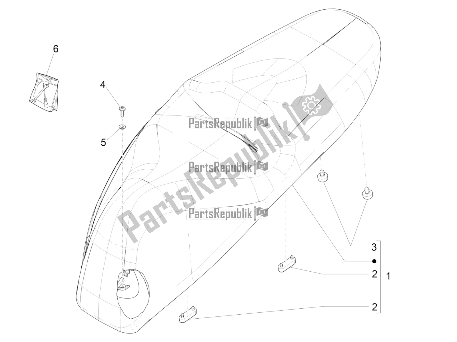 Toutes les pièces pour le Selle / Sièges du Piaggio Beverly 350 4V IE 2017