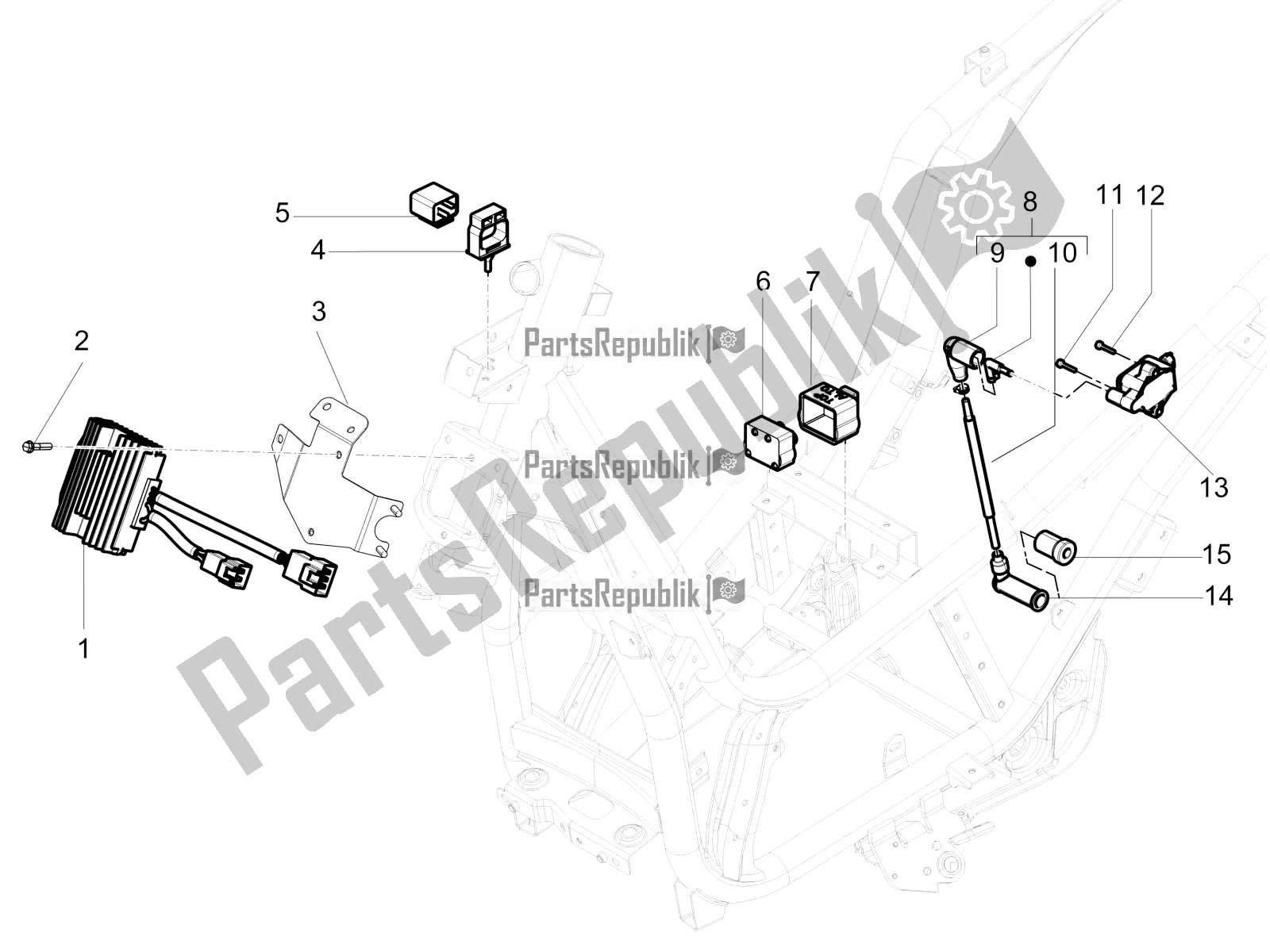 Toutes les pièces pour le Régulateurs De Tension - Unités De Commande électronique (ecu) - H. T. Bobine du Piaggio Beverly 350 4V IE 2017