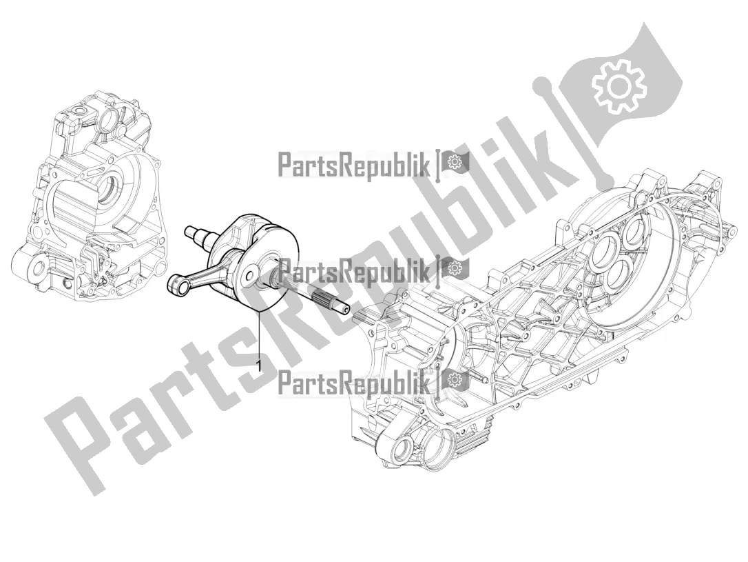 All parts for the Crankshaft of the Piaggio Beverly 350 4V IE 2018