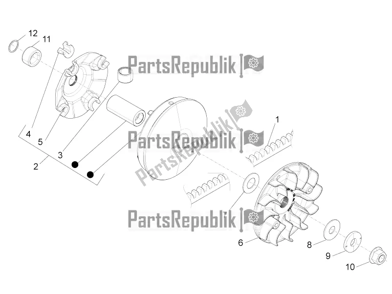 Toutes les pièces pour le Poulie Motrice du Piaggio Beverly 350 4V IE 2018